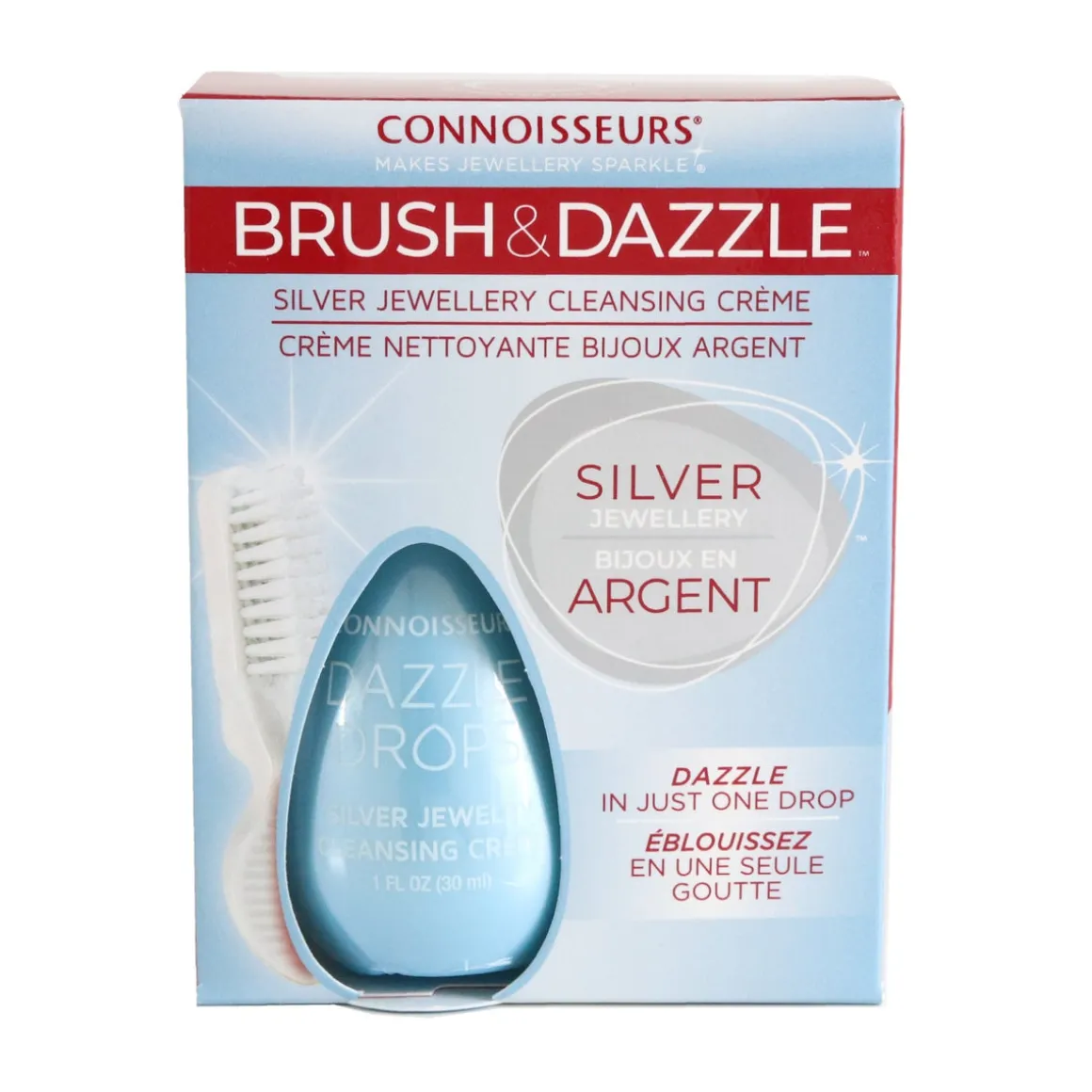 CONNOISSEURS® BRUSH &DAZZLE SILVER & VERMEIL JEWELRY CLEANSING CREAM