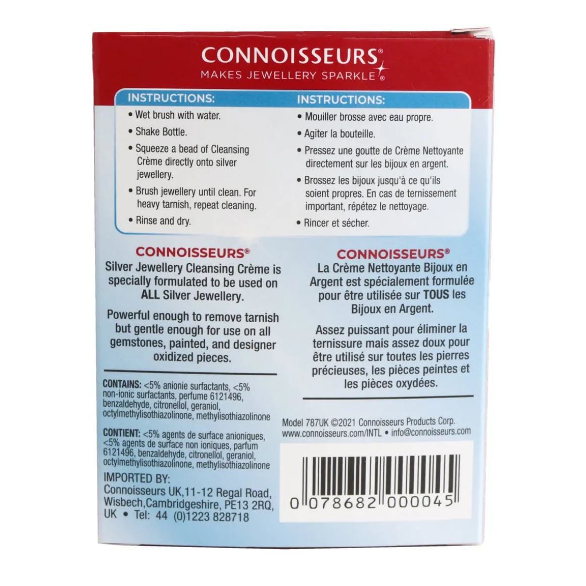 CONNOISSEURS® BRUSH &DAZZLE SILVER & VERMEIL JEWELRY CLEANSING CREAM