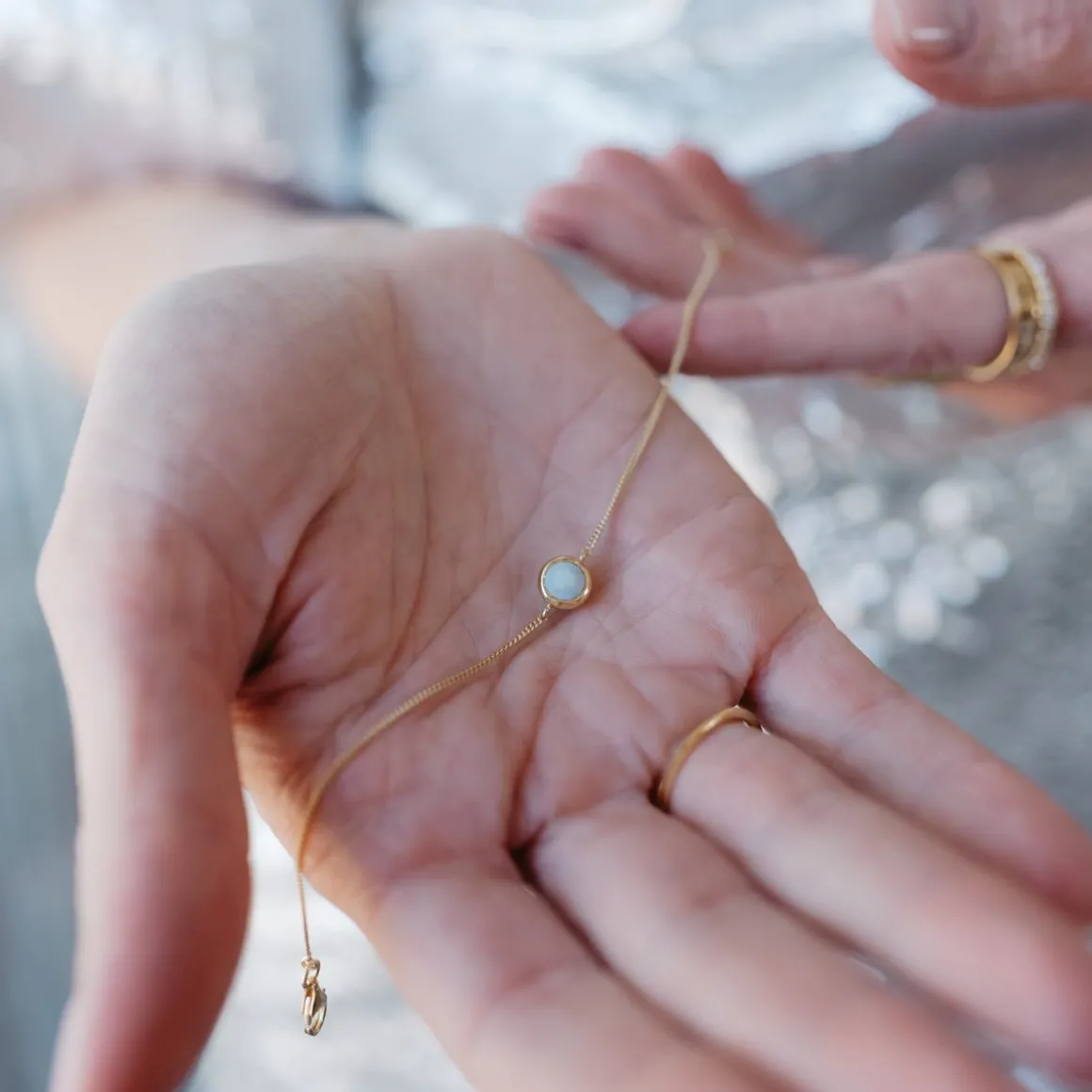 DAINTY LEGACY BRACELET - ARCTIC BLUE OPAL