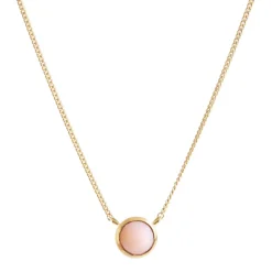 DAINTY LEGACY NECKLACE - PINK OPAL & GOLD