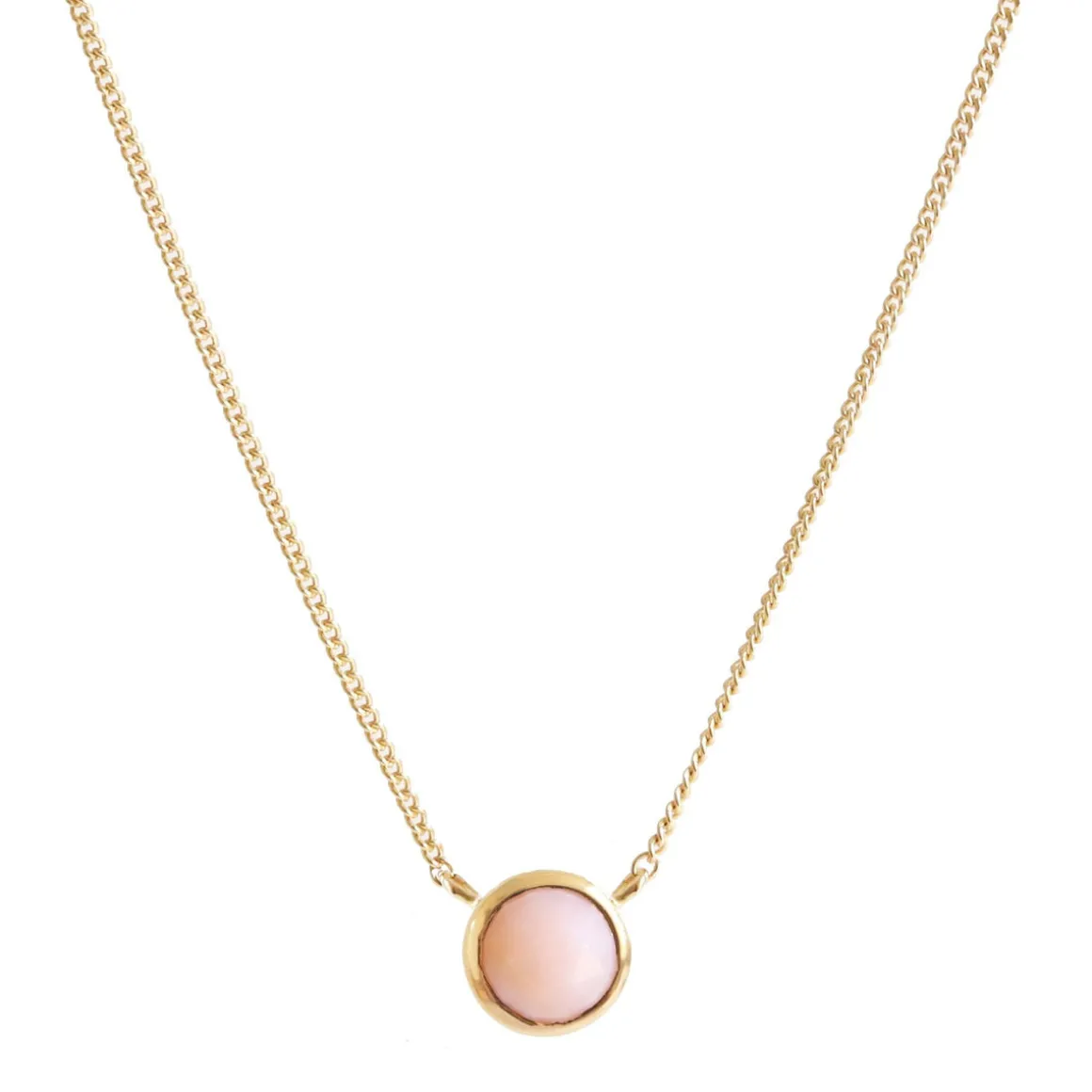 DAINTY LEGACY NECKLACE - PINK OPAL & GOLD