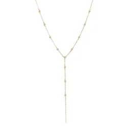 DAINTY RADIANT LARIAT NECKLACE - CUBIC ZIRCONIA