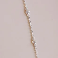 DAINTY RADIANT LARIAT NECKLACE - CUBIC ZIRCONIA
