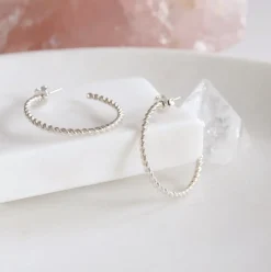 FEARLESS CABLE LINK HOOPS - SILVER