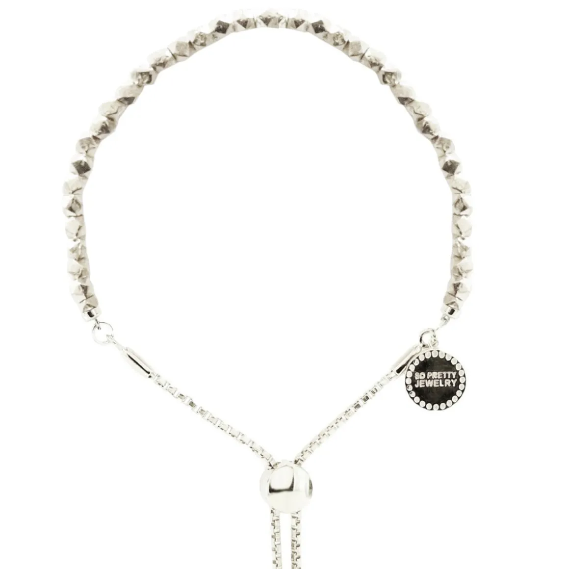 FEARLESS NUGGET ADJUSTABLE BRACELET - SILVER