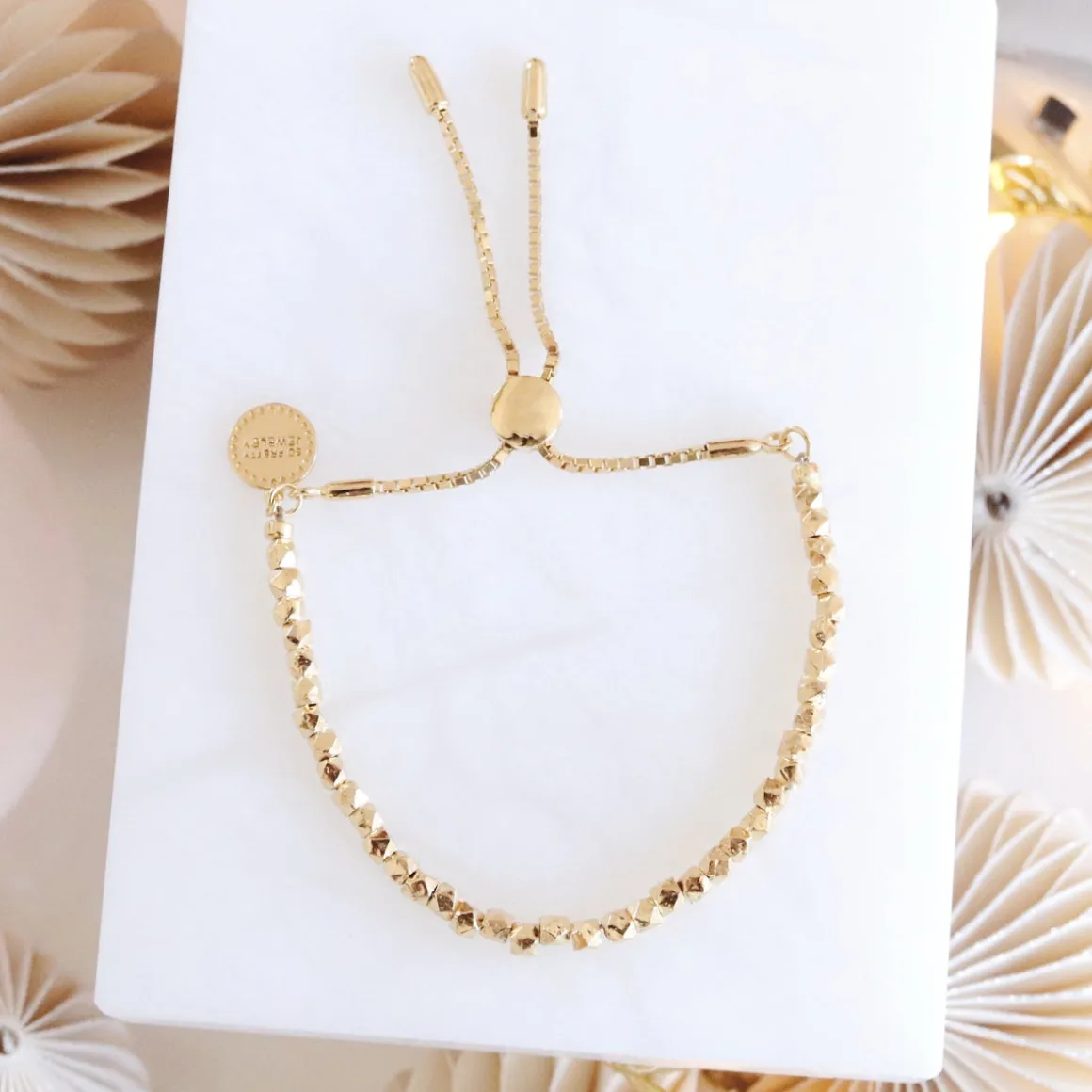 FEARLESS NUGGET ADJUSTABLE BRACELET - GOLD