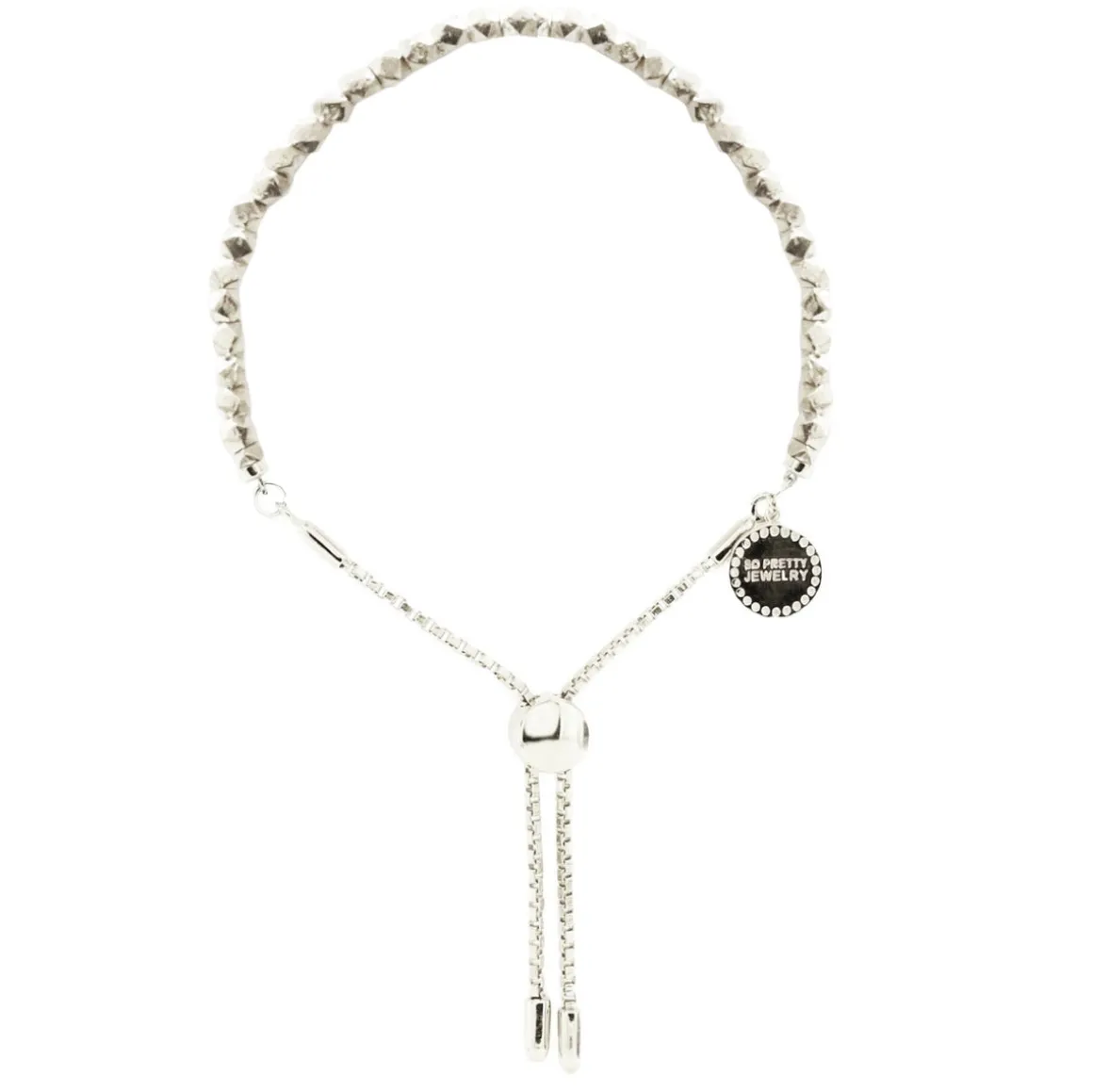 FEARLESS NUGGET ADJUSTABLE BRACELET - SILVER