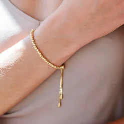 FEARLESS NUGGET ADJUSTABLE BRACELET - GOLD