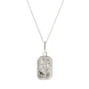 FRAICHE APRIL BIRTH FLOWER NECKLACE - SWEET PEA - SILVER