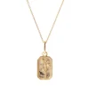 FRAICHE APRIL BIRTH FLOWER NECKLACE - SWEET PEA - GOLD