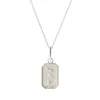 FRAICHE AUGUST BIRTH FLOWER NECKLACE - GLADIOLUS - SILVER