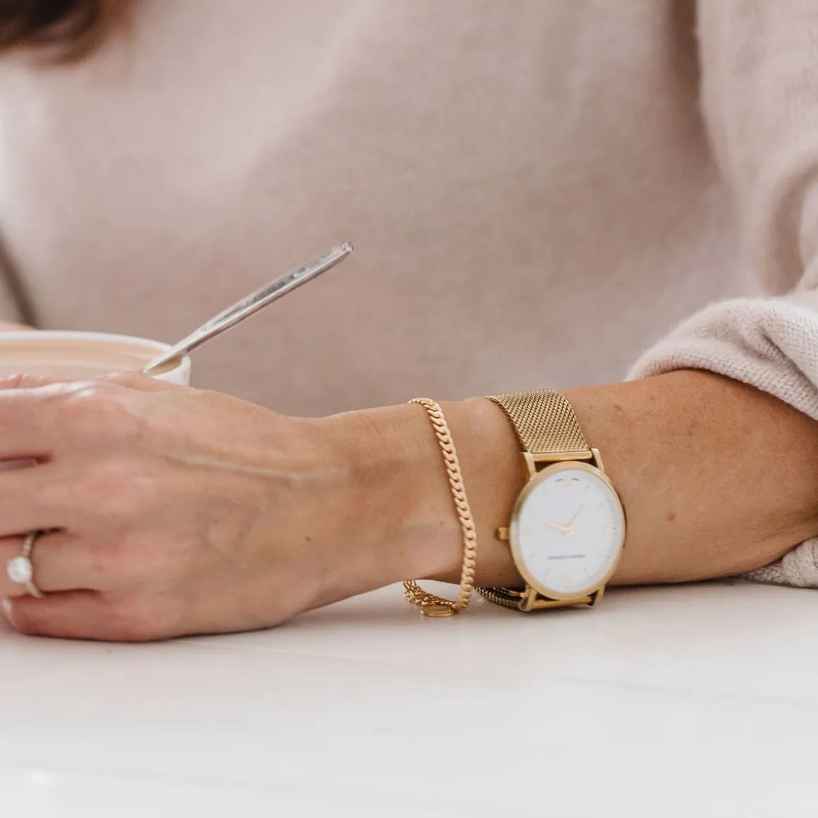 FRAICHE CABLE LINK BRACELET GOLD