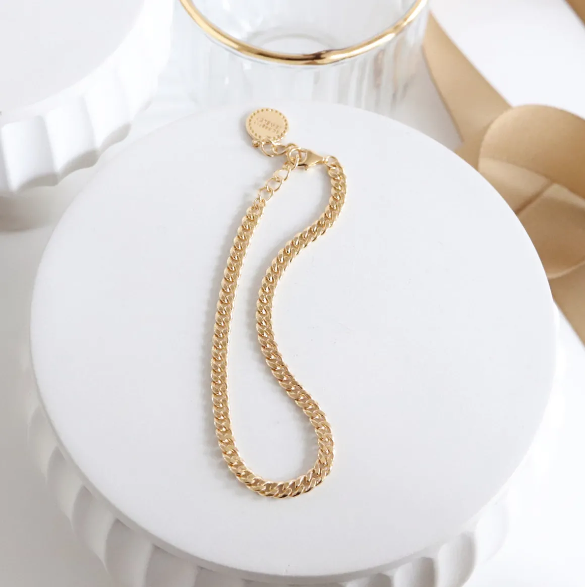 FRAICHE CABLE LINK BRACELET GOLD