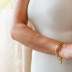 FRAICHE CABLE LINK BRACELET GOLD