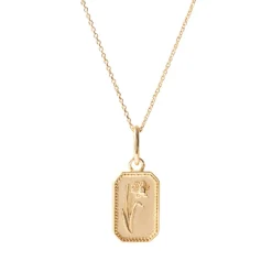 FRAICHE DECEMBER BIRTH FLOWER NECKLACE - NARCISSUS - GOLD