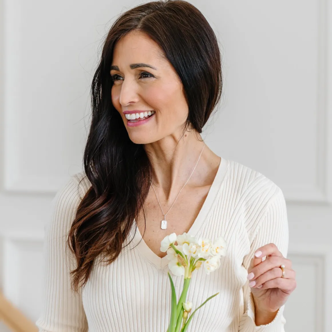 FRAICHE DECEMBER BIRTH FLOWER NECKLACE - NARCISSUS - GOLD