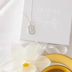 FRAICHE DECEMBER BIRTH FLOWER NECKLACE - NARCISSUS - SILVER