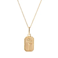 FRAICHE FEBRUARY BIRTH FLOWER NECKLACE - PRIMROSE - GOLD