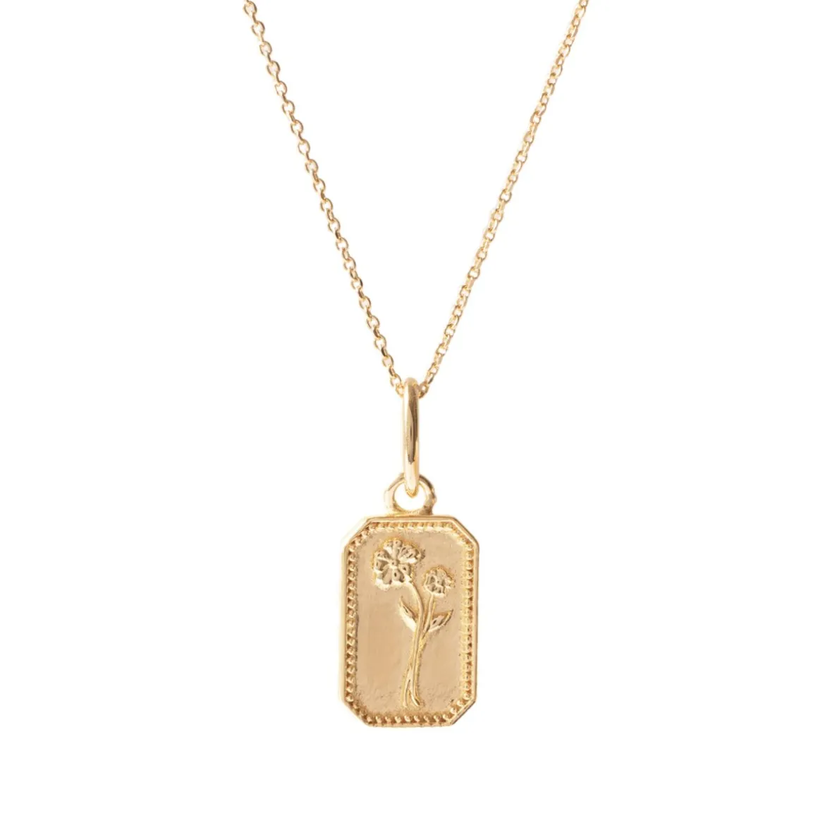 FRAICHE FEBRUARY BIRTH FLOWER NECKLACE - PRIMROSE - GOLD
