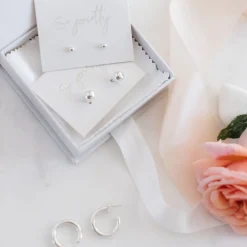 FRAICHE GLOBE STUDS - SILVER