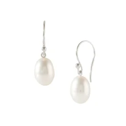 FRAICHE IRENE BAROQUE PEARL EARRINGS - SILVER