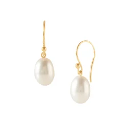 FRAICHE IRENE BAROQUE PEARL EARRINGS - GOLD