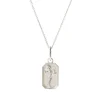 FRAICHE JANUARY BIRTH FLOWER NECKLACE - CARNATION - SILVER