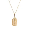 FRAICHE JANUARY BIRTH FLOWER NECKLACE - CARNATION - GOLD