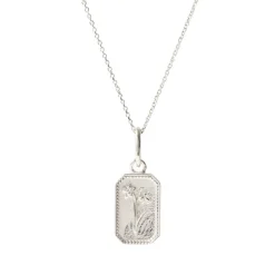 FRAICHE MARCH BIRTH FLOWER NECKLACE - DAFFODIL - SILVER