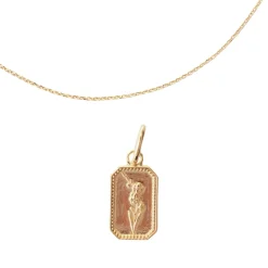 FRAICHE MARCH BIRTH FLOWER NECKLACE - DAFFODIL - SILVER