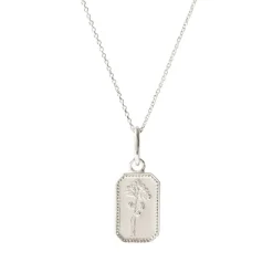 FRAICHE MAY BIRTH FLOWER NECKLACE - HAWTHORNE - SILVER