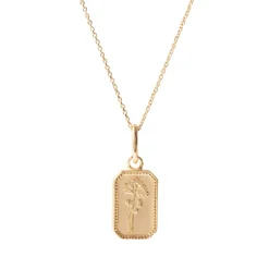 FRAICHE MAY BIRTH FLOWER NECKLACE - HAWTHORNE - GOLD