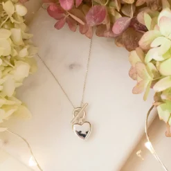 FRAICHE MINI SWEETHEART LOCKET NECKLACE - SILVER