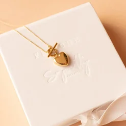FRAICHE MINI SWEETHEART LOCKET NECKLACE - GOLD