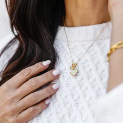 FRAICHE MINI SWEETHEART LOCKET NECKLACE - GOLD