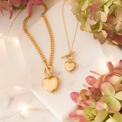 FRAICHE MINI SWEETHEART LOCKET NECKLACE - GOLD