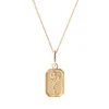 FRAICHE NOVEMBER BIRTH FLOWER NECKLACE - PEONY - GOLD
