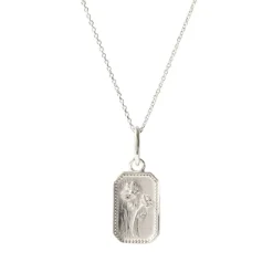 FRAICHE OCTOBER BIRTH FLOWER NECKLACE - COSMOS - SILVER