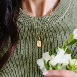 FRAICHE OCTOBER BIRTH FLOWER NECKLACE - COSMOS - GOLD