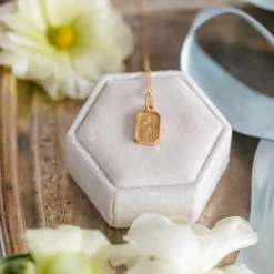 FRAICHE OCTOBER BIRTH FLOWER NECKLACE - COSMOS - GOLD