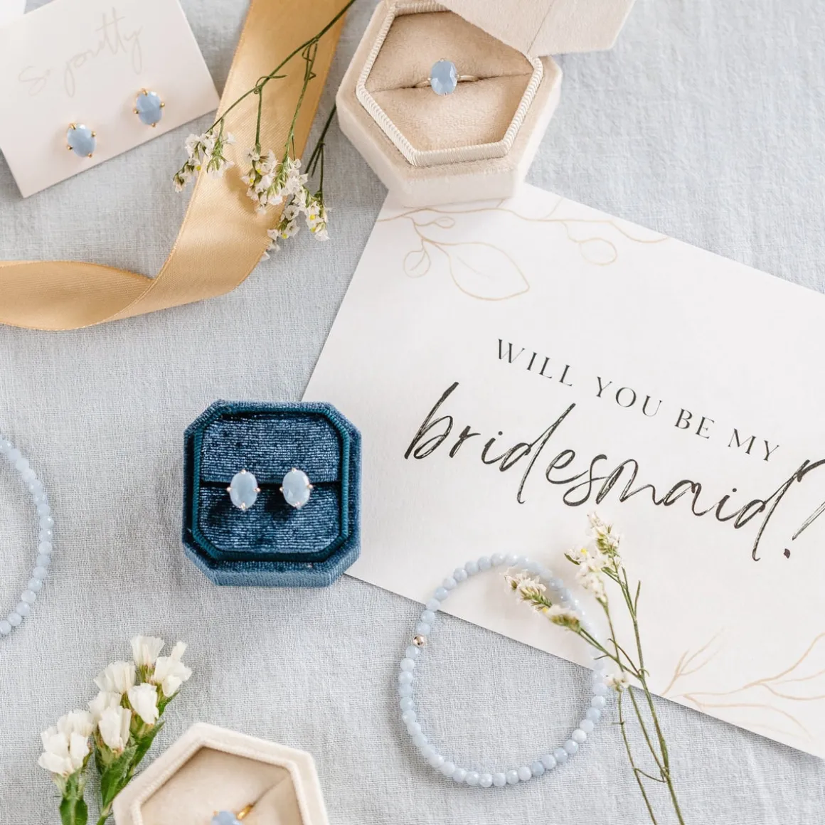 FRAICHE OVAL SOLITAIRE RING - BLUE OPAL & SILVER