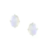 FRAICHE OVAL STUDS - ETHIOPIAN OPAL & SILVER
