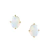 FRAICHE OVAL STUDS - ETHIOPIAN OPAL & GOLD