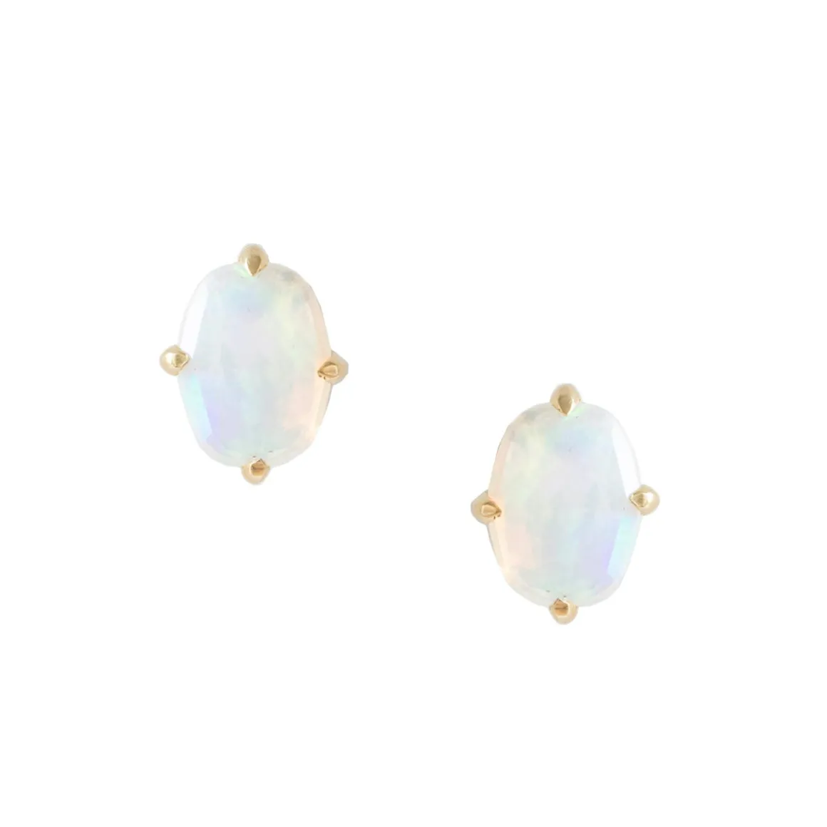 FRAICHE OVAL STUDS - ETHIOPIAN OPAL & GOLD