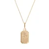 FRAICHE SEPTEMBER BIRTH FLOWER NECKLACE - ASTER - GOLD