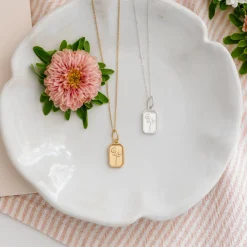 FRAICHE SEPTEMBER BIRTH FLOWER NECKLACE - ASTER - GOLD