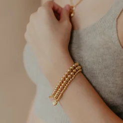 FRAICHE STRETCH BRACELET - GOLD