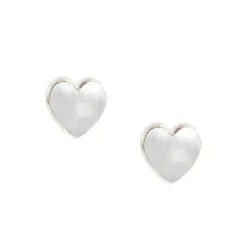 FRAICHE SWEETHEART STUDS - MOTHER OF PEARL & SILVER