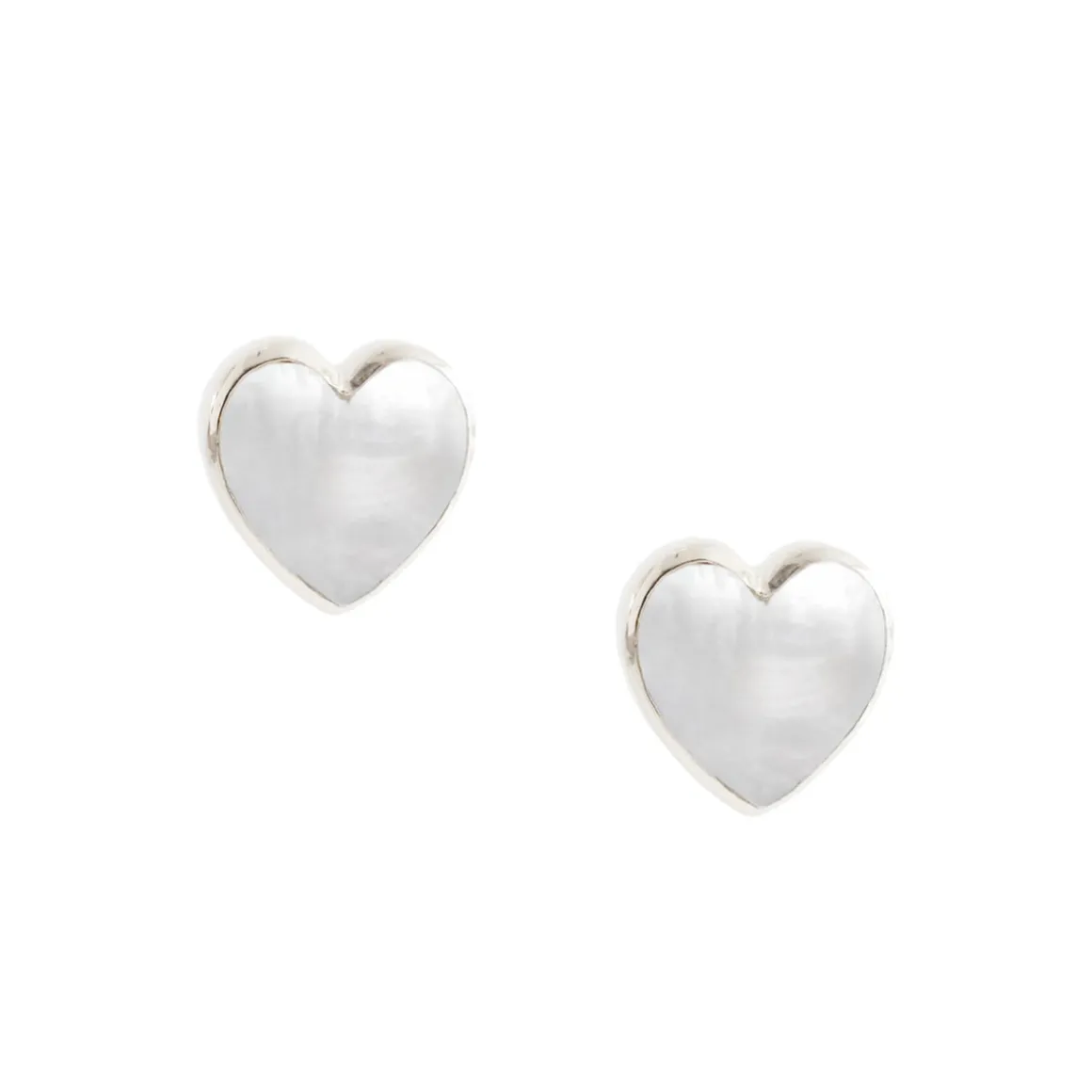 FRAICHE SWEETHEART STUDS - MOTHER OF PEARL & SILVER