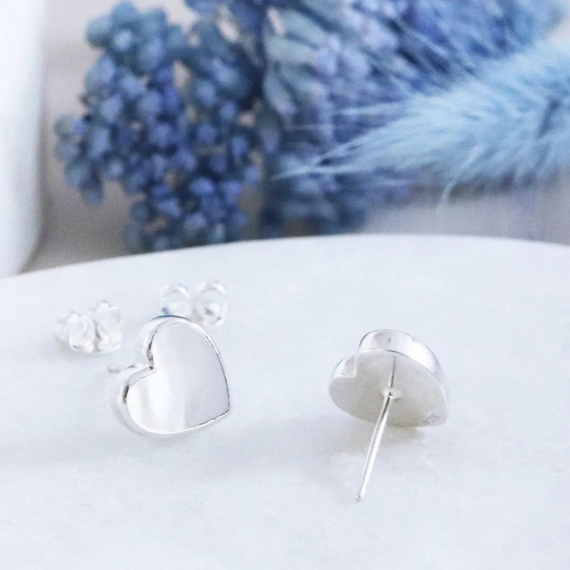 FRAICHE SWEETHEART STUDS - MOTHER OF PEARL & SILVER